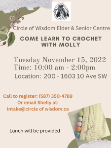 Come learn to Crochet with Molly