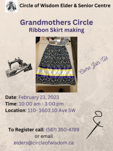 Grandmothers Circle, Ribbon Skirt Making